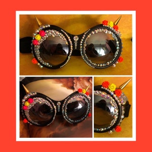 Desert Fairy Tale Redux: Unisex Burning Man Steampunk Post Apocalyptic Goggles for Wasteland Weekend, Burning Man, Festivals with FREE SHIPP