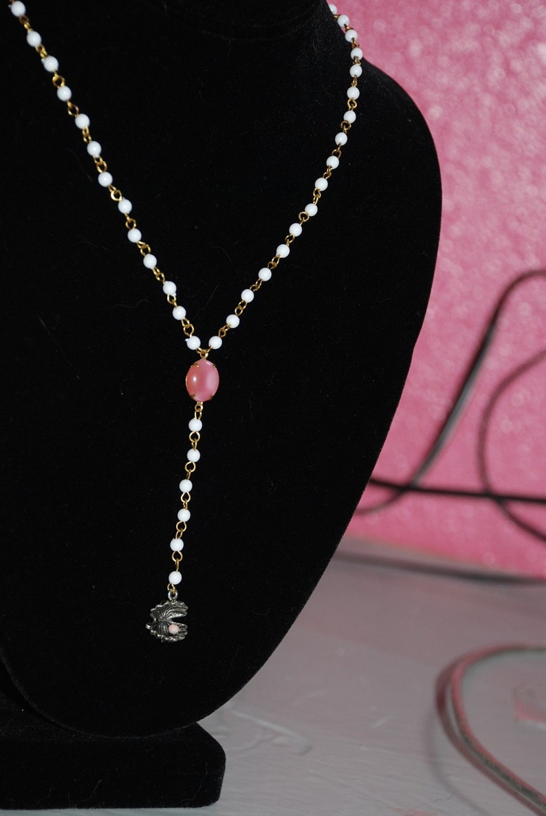 Oyster and Pearl RosaryStyle Necklace Great Holiday Gift Etsy