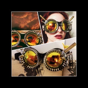 Double Shots: Unisex Steampunk Post Apocalyptic Goggles for Wasteland Weekend Burning Man Festivals Raves with FREE SHIPPING