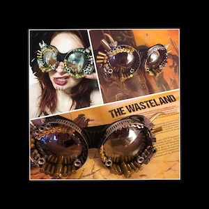 The Devil&#39;s Little Helper: Unisex Steampunk Post Apocalyptic Goggles for Wasteland Weekend Burning Man Festivals Raves with FREE SHIPPING