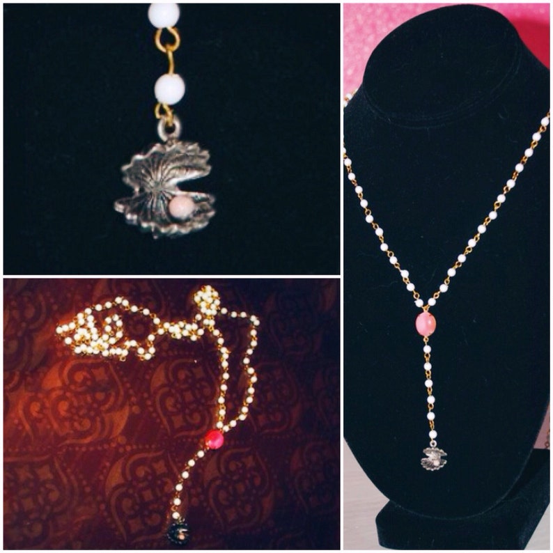 Oyster and Pearl RosaryStyle Necklace Great Holiday Gift Etsy
