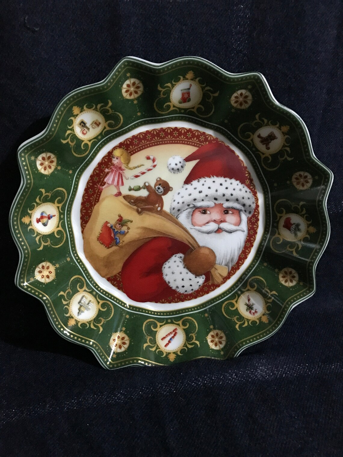 Villeroy & Boch Christmas Plate Dish Bowl Santa Claus 1990s Etsy Canada