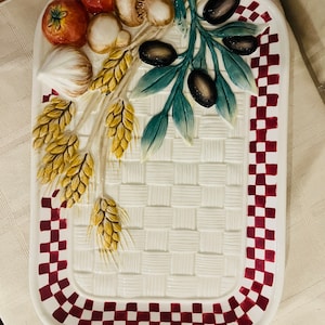 Fitz & Floyd Papa Paisano Canape Plate 1980s