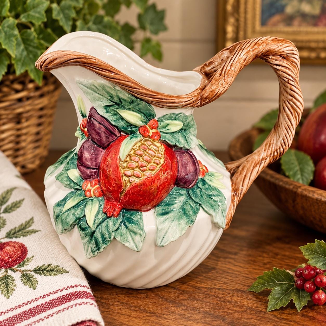 Fitz and Floyd フィッツとフロイド オウム ピッチャー 水差し Fitz and Floyd Fruit Pitcher - Etsy