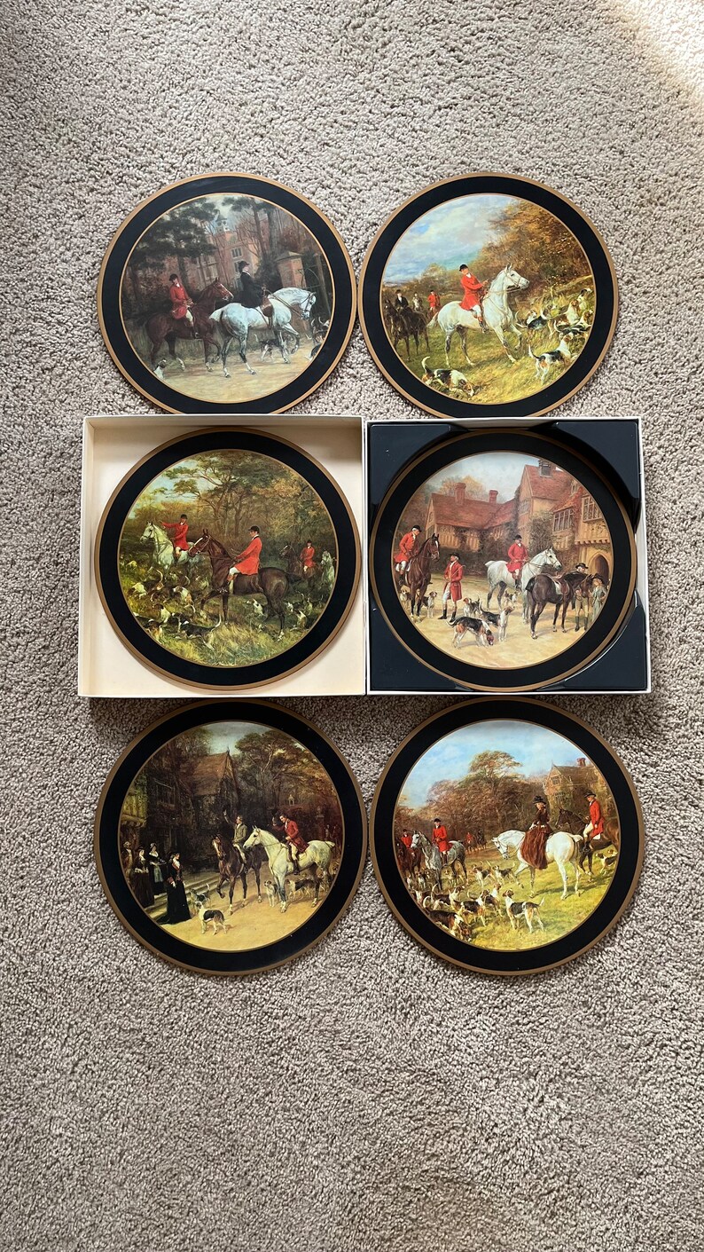 Rare Pimpernel Tally Ho Acrylic Round Placemats 1970s Etsy