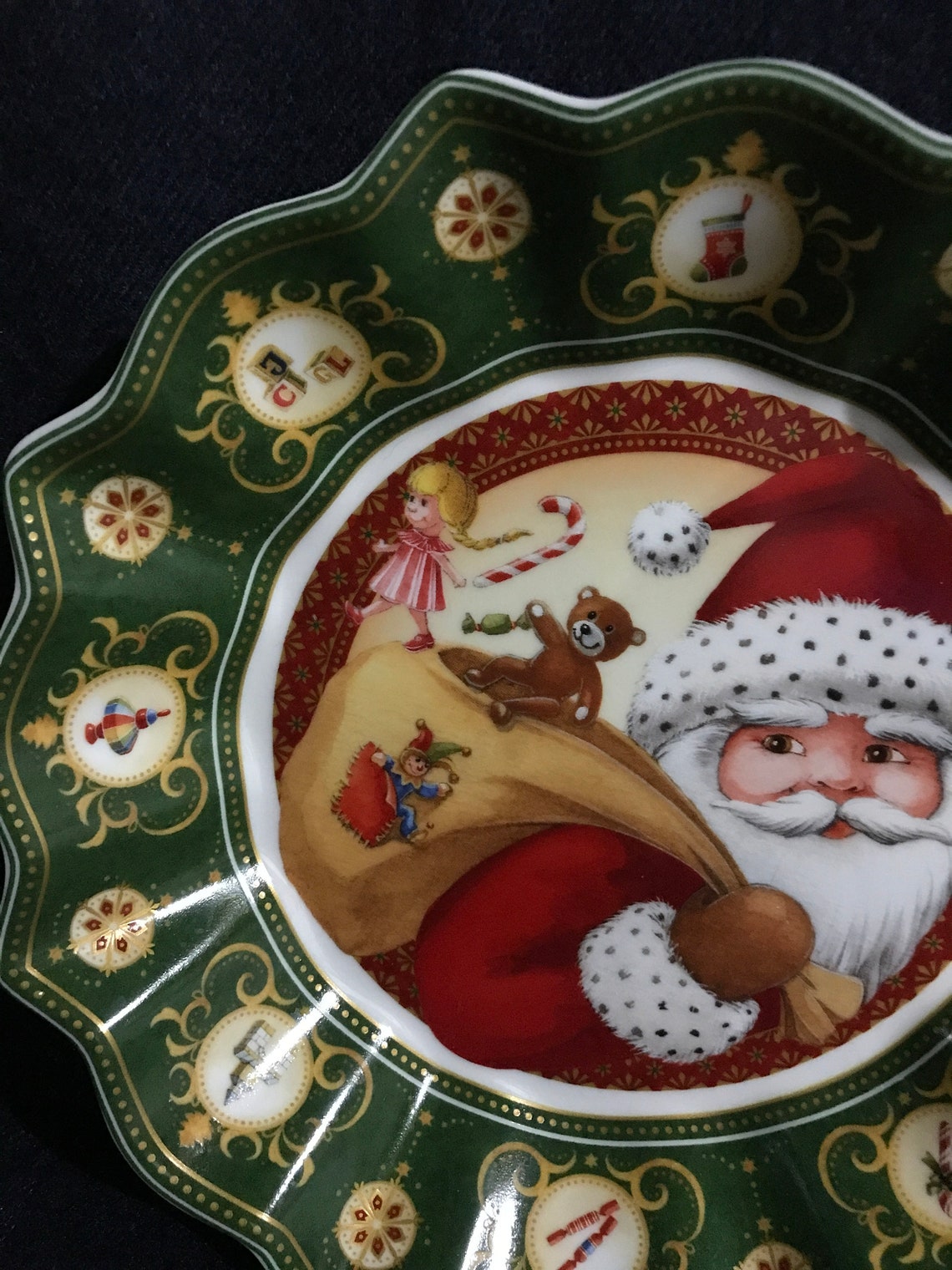Villeroy & Boch Christmas Plate Dish Bowl Santa Claus 1990s Etsy Canada
