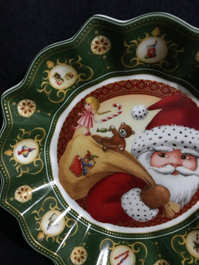 Villeroy & Boch Christmas Plate Dish Bowl Santa Claus 1990s Etsy Canada