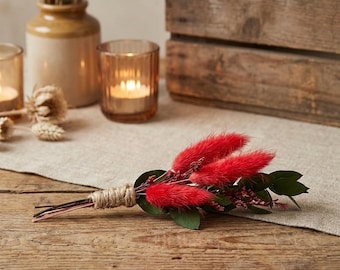 Rústico / Boda / Boutonnière seco / Broche para hombre / Ojal del novio / Estilo campestre / Recuerdo eterno