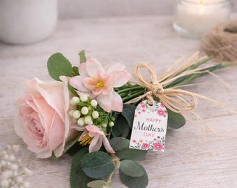 Ramo de rosas artificiales personalizado - Recuerdo del Día de la Madre
