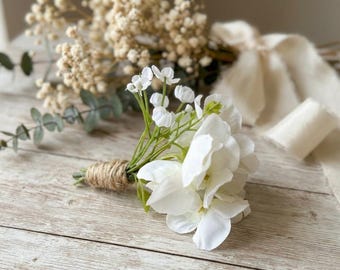 Rústico / Boda / Boutonnière falso / Pin de etiqueta para hombre / Ojal del novio / Estilo campestre / Recuerdo eterno