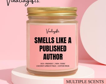 Published Author Gift, Published Author Candle, Best Selling Author Candle Gift, Writer Candle, Writer Gift,  Present For Writer, UU9VV3