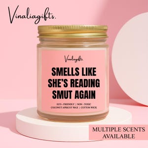 Smells Like Shes Reading Smut Again Candle, Smut Reader Gift, Smut Lover Candle Gift, Bookish Gifts, Book Worm Candle Gift, 492KZ