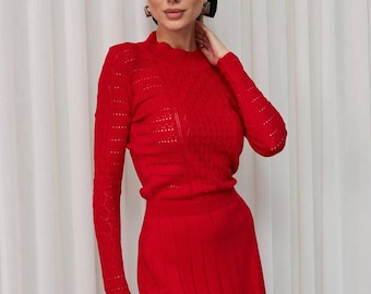 farm rio red paisley scarf knit mini dress Farm Rio Monochrome Elegance Scarf Print Mini Dress