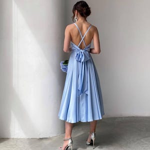 Satin Midi Wrap Dress: Adjustable Straps, Wedding Guest, Cocktail Party