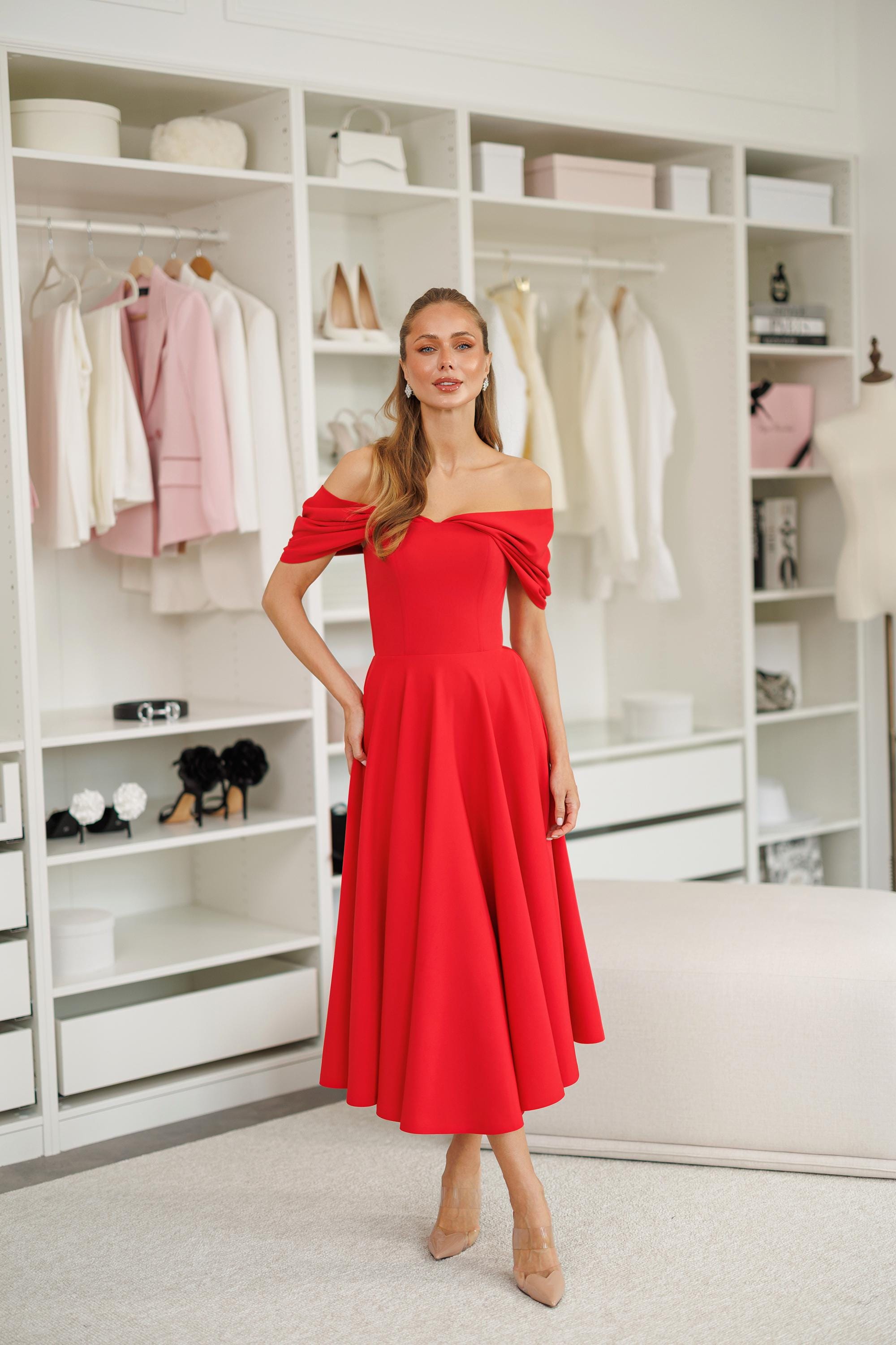 off shoulder maxi dresses Otis Off-Shoulder Long Sleeve Maxi Viscose Knit Dress – NÓRA