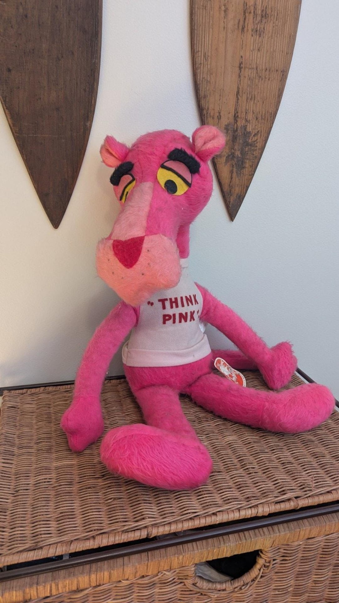 Vintage Pink Panther Stuffed Plush 26