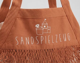 Sandspielzeug Tasche | Spielplatz Tasche |Sandtasche | personalisiert | Aus Biobaumwolle