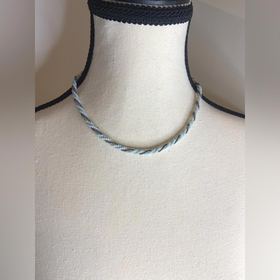 90s Rope Chain Vintage 90s Micro Bead Twisted Rope Choker Necklace - Etsy
