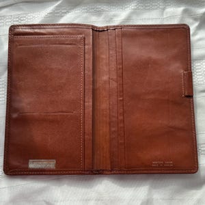 Coach Brown Leather Checkbook Wallet - Etsy