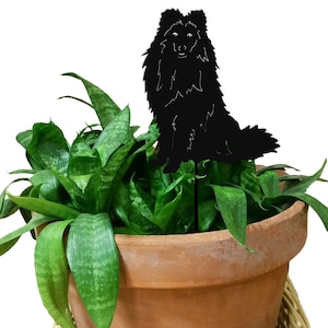 Shetland Sheepdog Garden Marker: Steel Plant Stake, Dog Memorial Art