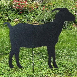 Statue de chèvre ou oeuvre d&#39;art murale : décoration de jardin de ferme, monument commémoratif d&#39;animal de compagnie