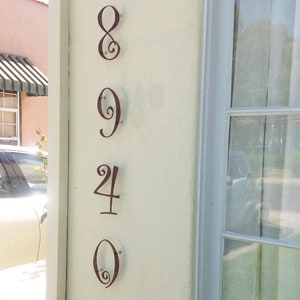 Powder Coated Metal House Number or Letter - 2&quot; to 8&quot;