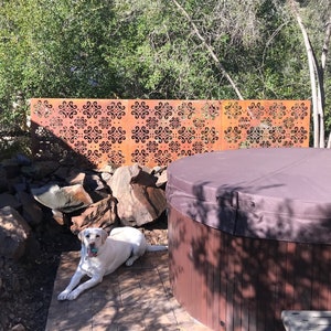 Decorative Metal Privacy Screen: Outdoor Wall Art Panel