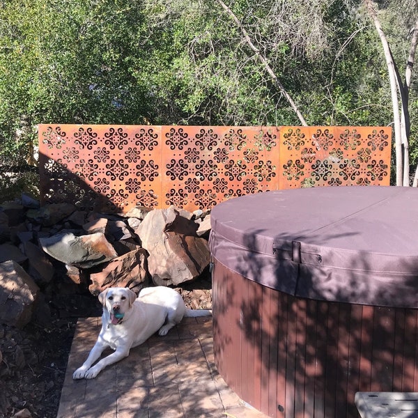 Pantalla decorativa de metal para privacidad: Panel decorativo de pared para exteriores