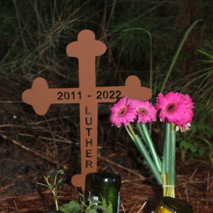 Memorial Stake, Roadside Cross, Personalized Cross, Grave Marker, Memorial Marker,