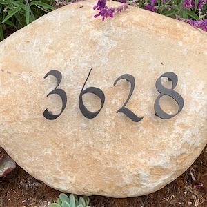 Rustic Metal House Numbers: 2-8 Inch, Pennybridge Font