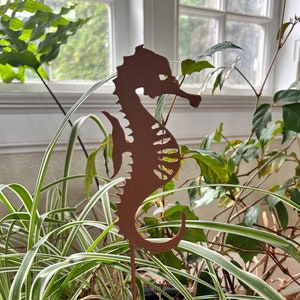 Seahorse Plant Markers or Christmas Ornament, Garden Art, Garden Markers, Garden Gift