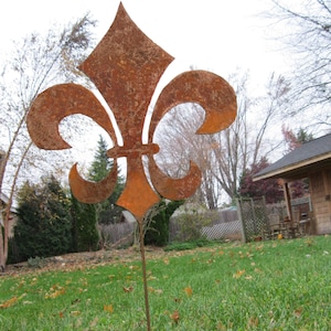 Fleur De Lis Garten, Kunst, Rasenverzierung, Gartendekoration, Gartenverzierung, Gartengeschenk, Skulptur, Metal Yard Art