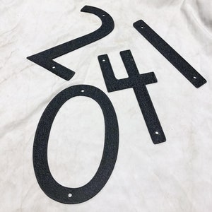 Set of 3 / Rustic Mission Style House Numbers or Letters (2&quot; up to 8&quot;) Craftsman Style, Metal Letters, Modern House, Wedding Table Numbers