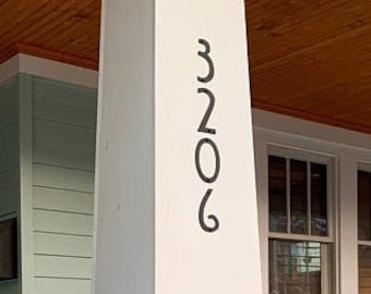 Mission Style Metal House Numbers: Craftsman Address Digits