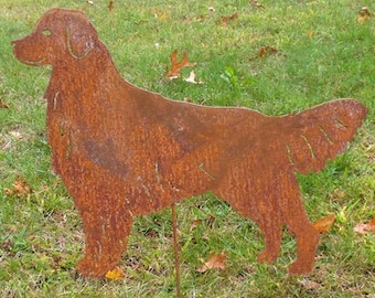 Golden Retriever Garden Stake or Wall Art, Pet Dog Memorial, Garden Statue, Gift