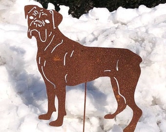 Boxer Dog Garden Stake or Wall Art, Pet Dog Memorial, Garden Sculpture, Garden Art, Dog Lover Gifts, Christmas Gifts