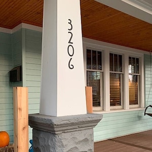 Mission Style Metal House Number: Craftsman Address Numbers