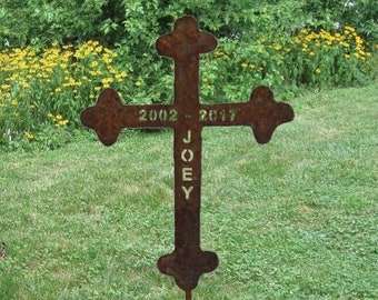 Large Metal Cross, Memorial Cross (30 inch), Cemetery, Celtic, Pet Grave Markers