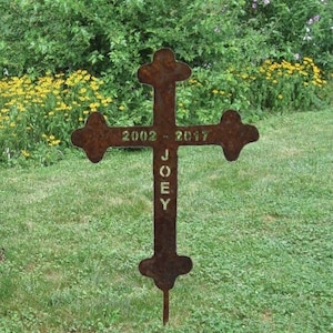 Large Metal Cross, Memorial Cross (30 inch), Cemetery Cross, Celtic Cross