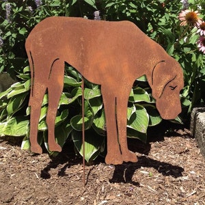 Great Dane Metal Garden Art or Metal Wall Art, Dog Memorial, Lawn Ornament, Outdoor Garden Decor