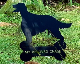 Irish Setter Garden Stake or Wall Hanging, Pet Memorial, Garden Art, Metal, Lawn Ornament, Dog, Rust, Garden Ornament, Dog Sign, Name Sign