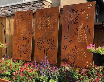 Outdoor Privacy Screen, Outdoor Privacy Panel, Outdoor Privacy, Patio Privacy Screen, Custom Metal Art, Metal Wall Art