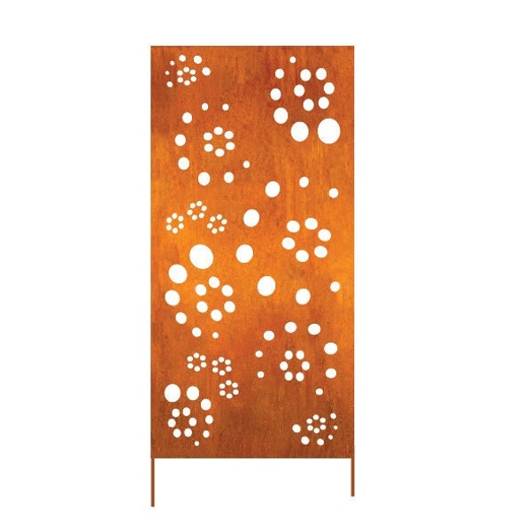 Outdoor Privacy Panels, (1 Screen / 46" X 23") large Metal Wall Art, Patio Privacy Panels