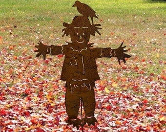 Scarecrow, Fall Decor, Fall Decorations, Garden Sculpture, Summer Harvest, Garden Statues, Fall Outdoor Decor, Garden Ornaments