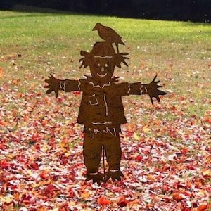 Scarecrow, Fall Decor, Fall Decorations, Garden Sculpture, Summer Harvest, Garden Statues, Fall Outdoor Decor, Garden Ornaments