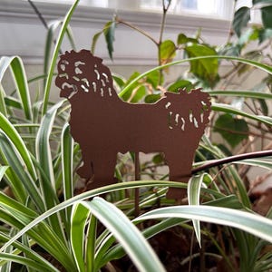 Shih Tzu Plant Marker: Rustic Pet Memorial, Dog Lover Gift
