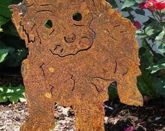 Maltese Garden Stake or Metal Wall Art, Dog Pet Memorial, Garden Art, Lawn Ornament, Garden Gifts, Pet Loss Pet Lover Gifts