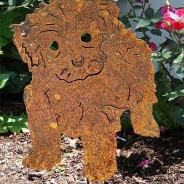 Maltese Garden Stake or Metal Wall Art, Dog Pet Memorial, Garden Art, Lawn Ornament, Garden Gifts, Pet Loss Pet Lover Gifts