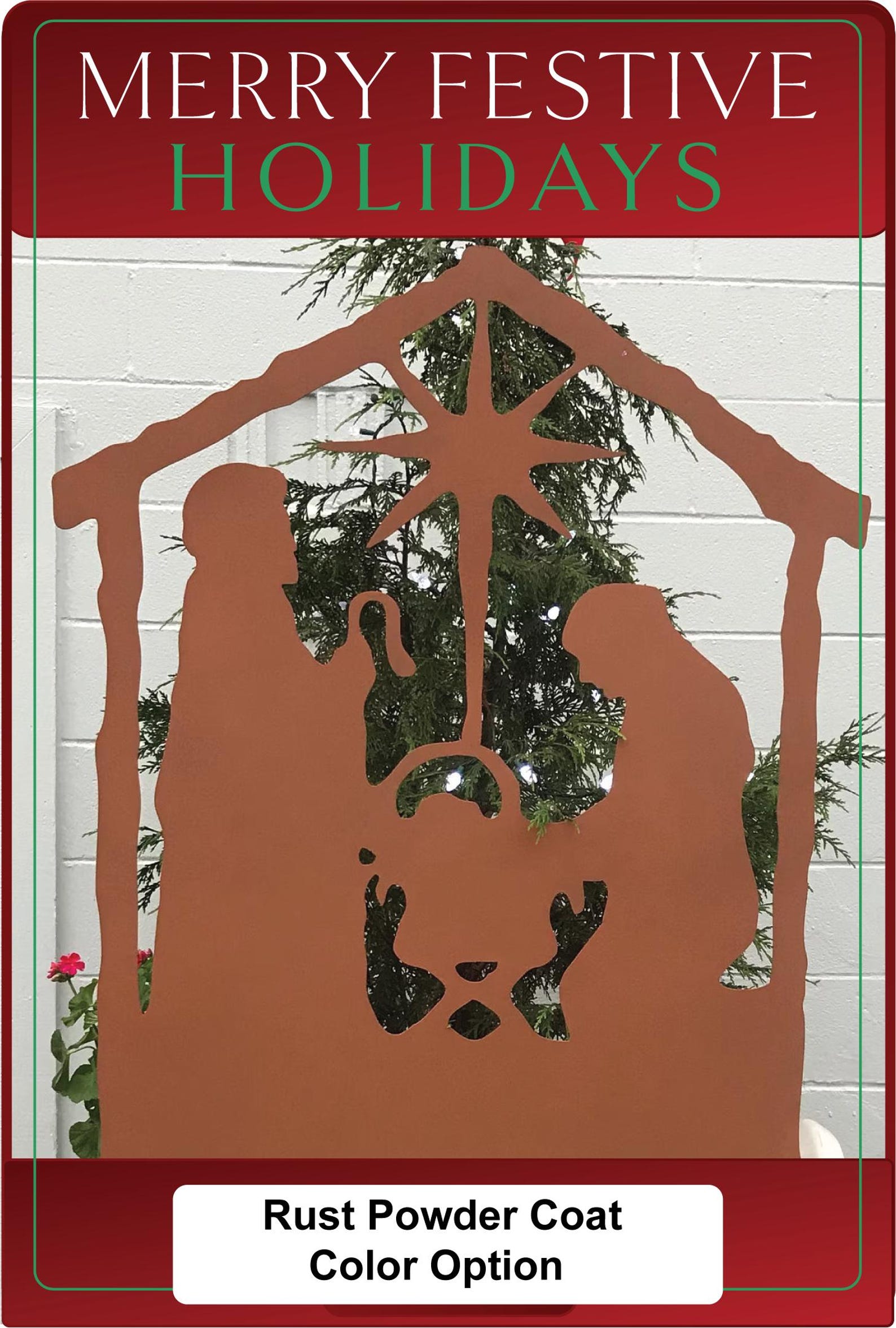 Large Outdoor Christmas Nativity Scene Manger Decoration for Holiday ...