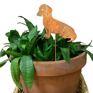 Teckelornament of tuinmarkeringen, huisdiermonument, tuincadeaus
